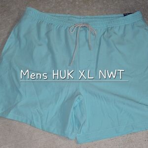 Huk Men’s Light Teal and Silver Performance Shorts
